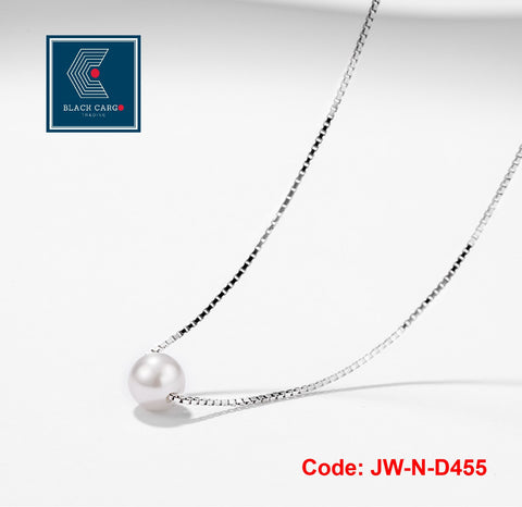 925 Sterling Silver Necklace Single Pearl Choker Jewellery Accessories for Women