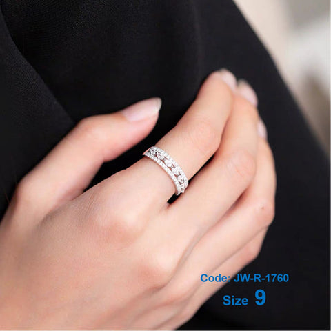 CZ Diamond 925 Sterling Silver Eternity Ring Anniversary Ring Jewellery Size 9