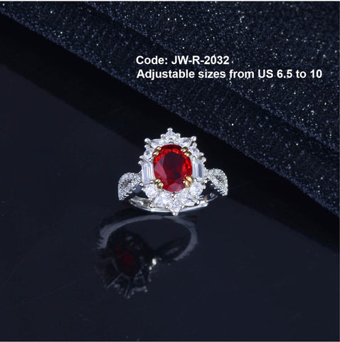 CZ Diamond Vintage Ruby Ring Twist Shank Moissanite Jewellery Sterling Silver