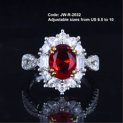 CZ Diamond Vintage Ruby Ring Twist Shank Moissanite Jewellery Sterling Silver