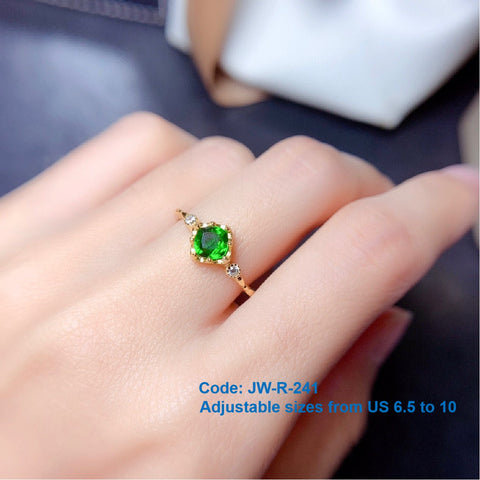 CZ Diamond 18KGP Gold Emerald Ring Dress Ring Classic Antique Jewellery