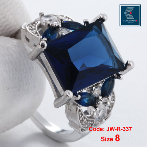Cubic Zirconia Diamond Ring 18KGP White Gold Gemstone Ring Wedding Rings Jewellery Size 8
