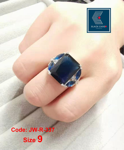 Cubic Zirconia Diamond Ring 18KGP White Gold Gemstone Ring Wedding Rings Jewellery Size 9