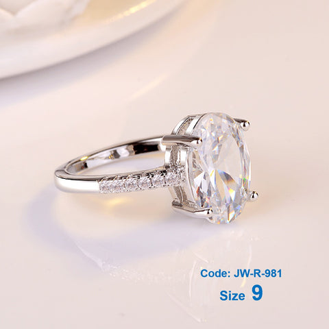 CZ Diamond Rhinestones Statement Dainty Finger Ring Wedding Jewellery Size 9