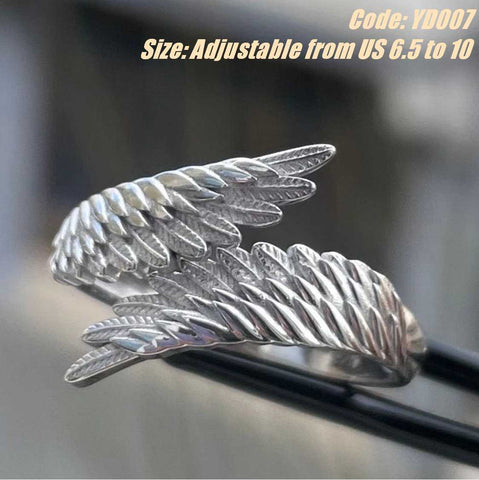 925 Sterling Silver Angel Wing Ring Promise Ring Women Jewellery