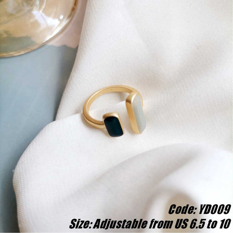 Women's Simple Geometric Shape Opening Ring Jewellery Adjustment Size