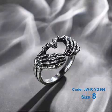 Women's Ring Love Hand Sign Punk Gothic Shape Retro Alloy Ring Jewellery Size 8