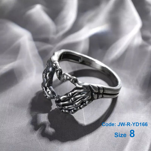 Women's Ring Love Hand Sign Punk Gothic Shape Retro Alloy Ring Jewellery Size 8