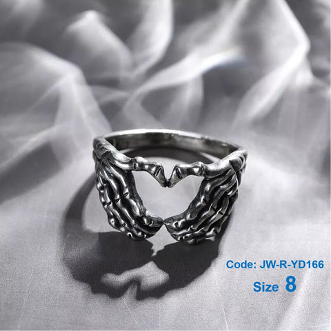 Women's Ring Love Hand Sign Punk Gothic Shape Retro Alloy Ring Jewellery Size 8