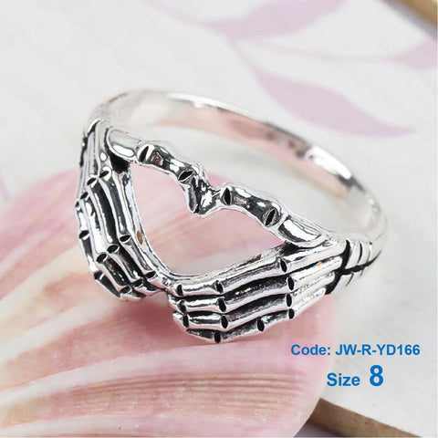 Women's Ring Love Hand Sign Punk Gothic Shape Retro Alloy Ring Jewellery Size 8