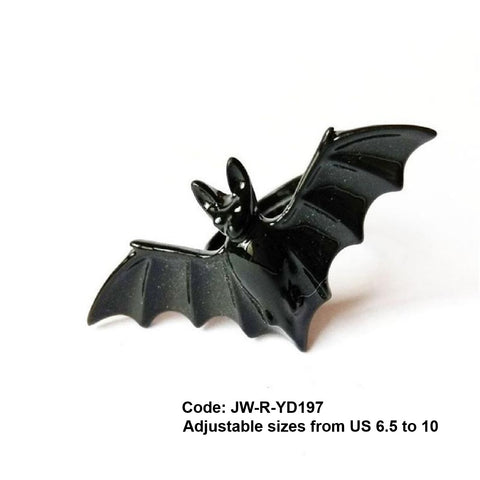 Women's Ring Gothic Niche Design Bat Ring Opening Adjustable Halloween Gift