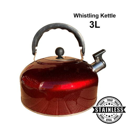 kettle Camping Cooking Whistling Kettle 3L - Red