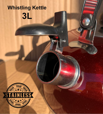 kettle Camping Cooking Whistling Kettle 3L - Red