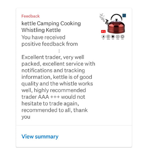 kettle Camping Cooking Whistling Kettle 3L - Blue