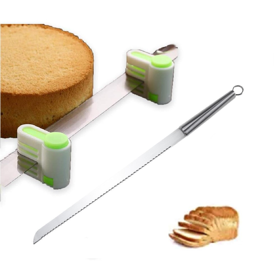 10Inch Stainless Steel Bread Slicer Serrated Kitchen Bread Knife with ...