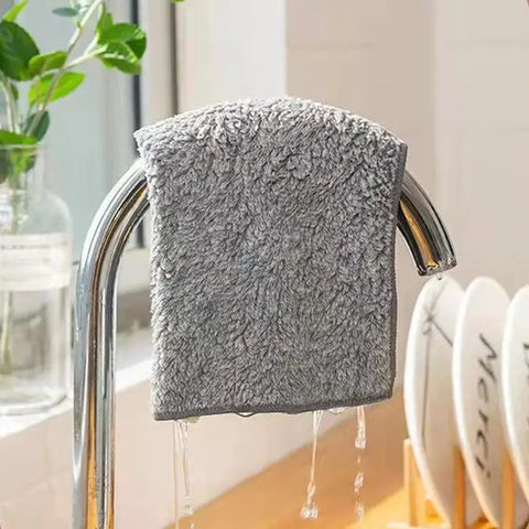 10 Pcs Microfiber Cleaning Cloth Kitchen Cleaning Towel Dishcloth Absorbent