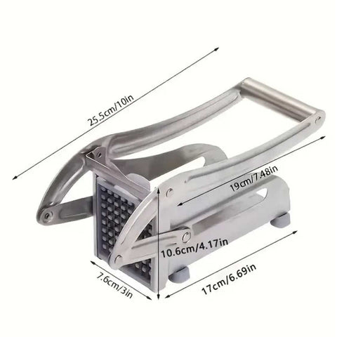French Fries Cutter Potato Chipper Vegetables Slicer 2 Blades with Suction Cup