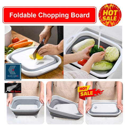 Camping Cooking Collapsible Cutting Board with Colander