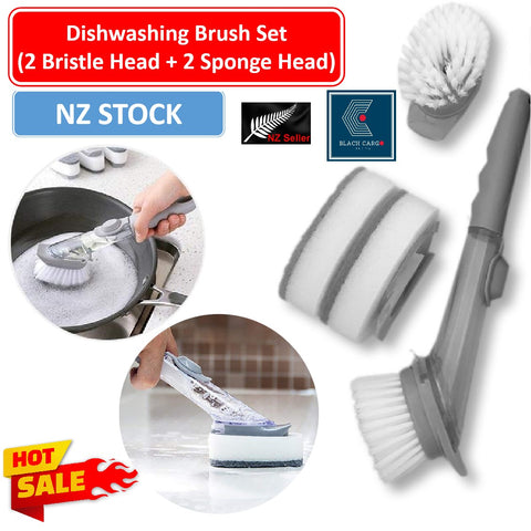 Heavy Duty 5Pcs Cleaning Scrubber Brush Sponge Dishwasher Cleaning Tools