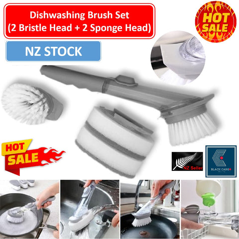 Heavy Duty 5Pcs Cleaning Scrubber Brush Sponge Dishwasher Cleaning Tools