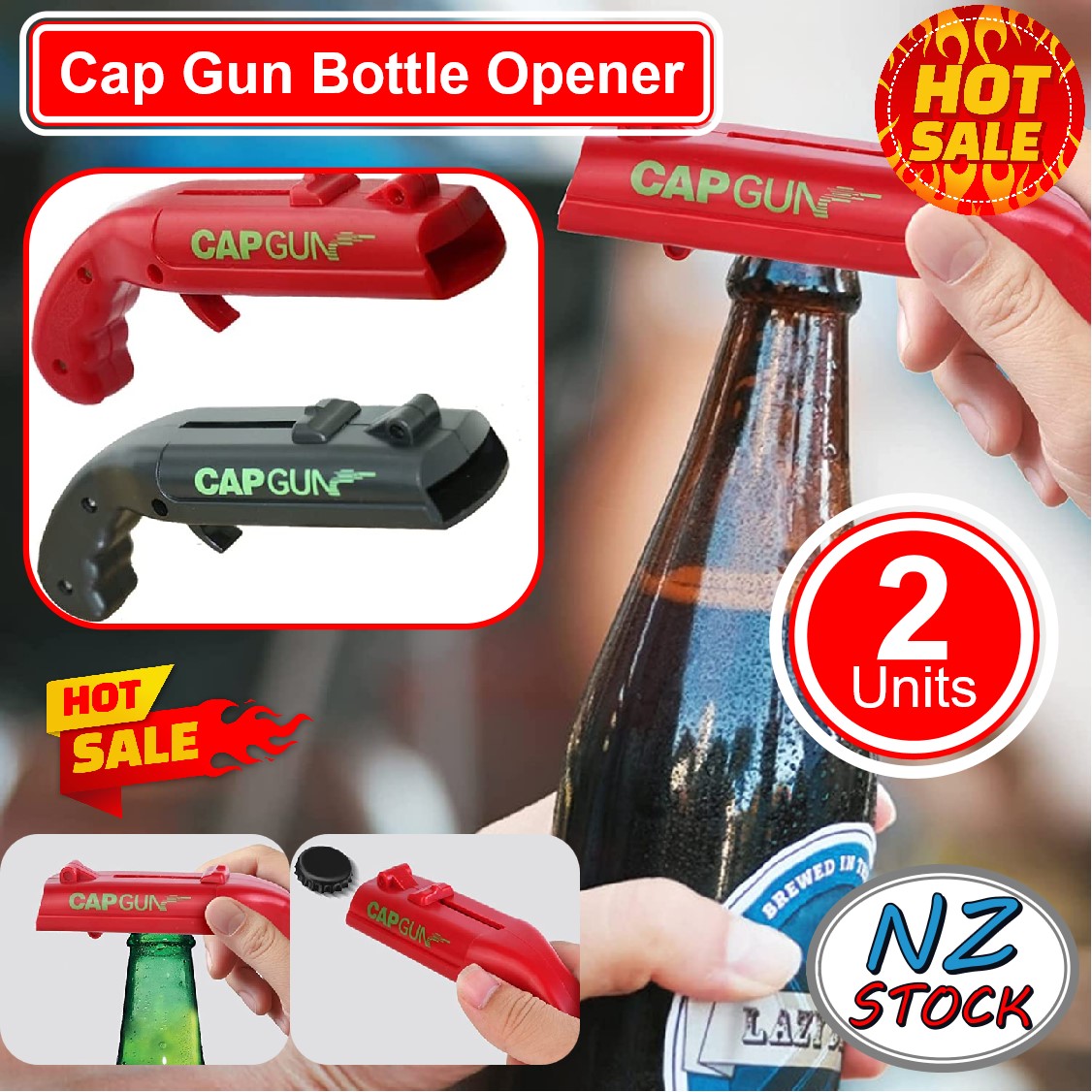 Cap Gun Bottle Opener - 2PCS - Referdeal