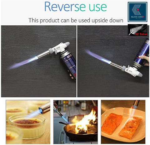 Butane Torch Kitchen Gas Blow Torch Adjustable Flame Creme Brulee Baking BBQ