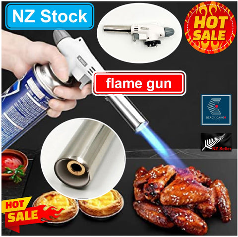 Butane Torch Kitchen Gas Blow Torch Adjustable Flame Creme Brulee Baking BBQ