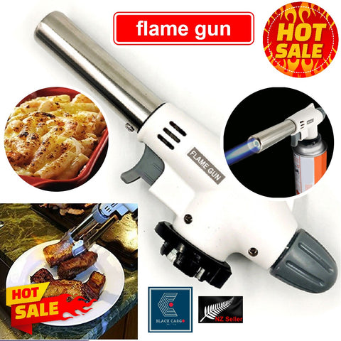 Butane Torch Kitchen Gas Blow Torch Adjustable Flame Creme Brulee Baking BBQ