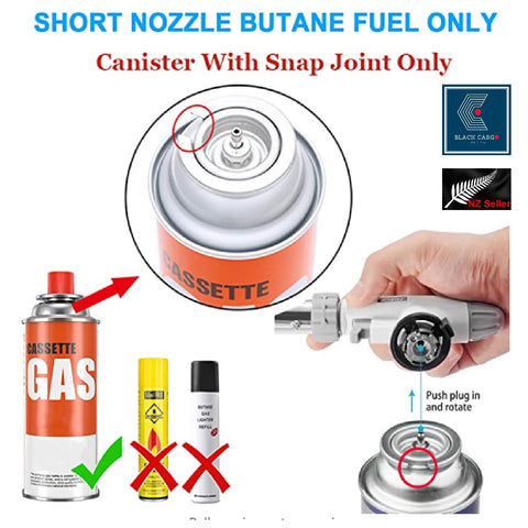 Butane Torch Kitchen Gas Blow Torch Adjustable Flame Creme Brulee Baking BBQ