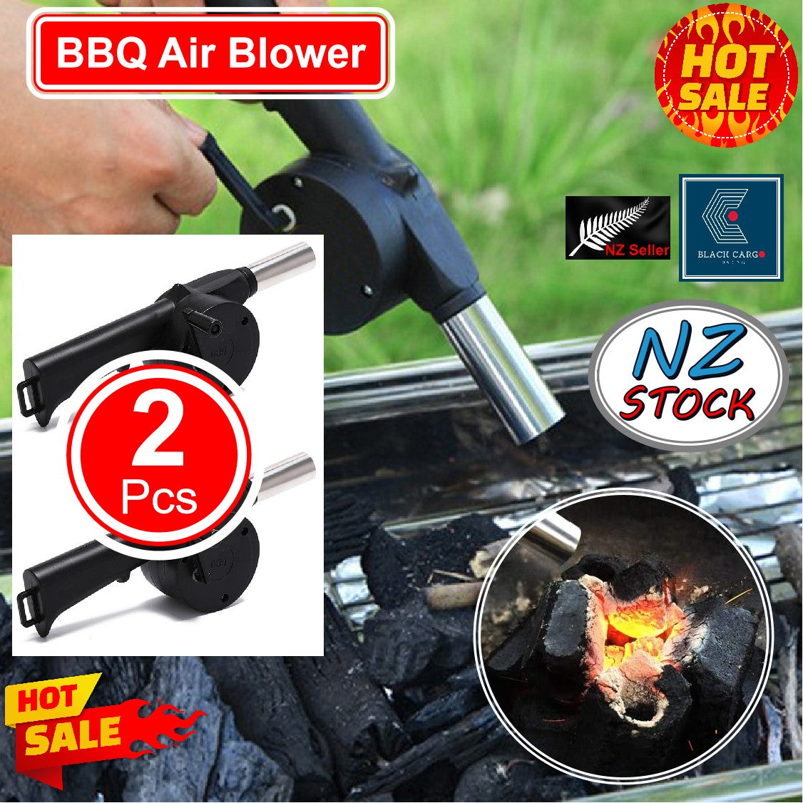 BBQ Fire Air Blower - Referdeal