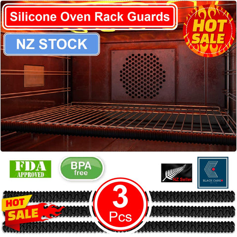 3Pcs Oven Rack Silicone Shields Heat Resistant Universal Oven Guards for Racks