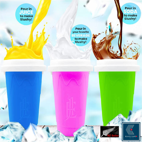 Slushy Maker Cup Quick Frozen Magic Cup DIY Homemade Squeeze Icy Cup Pink