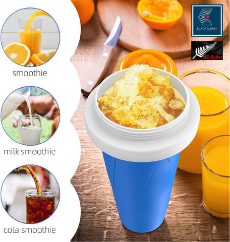 Slushy Maker Cup Quick Frozen Magic Cup DIY Homemade Squeeze Icy Cup-Blue
