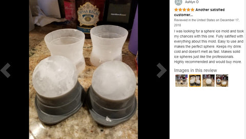 3Pack Large 60mm Silicone Ice Balls Trays Mould for Whiskey