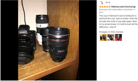 Camera Lens Cup - Black - Referdeal