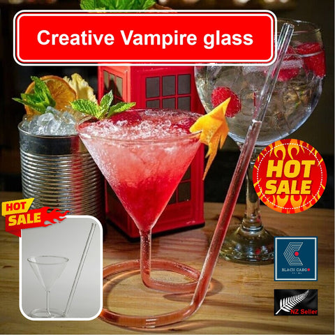 Creative Vampire Filter Red Wine Glass Spiral Cocktail Glass Long Tail Straw