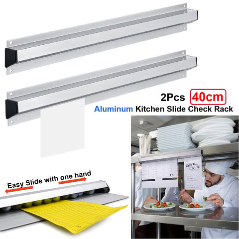 2Pcs 40cm Thermal Paper Receipt Ticket Check Rack Kitchen Order Holder