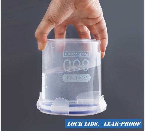3Pcs Food Storage Containers Set Leak-Proof with Airtight Lids