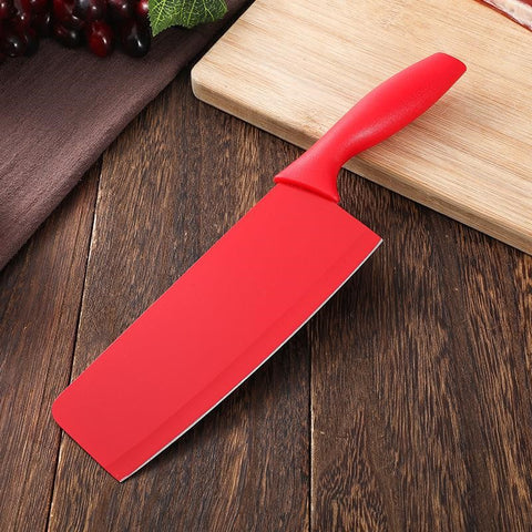 Professional Ultra Sharp Red Stainless Steel 5Pcs kitchen knives set