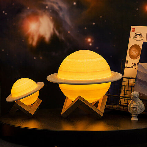 3D Saturn LED Lamp