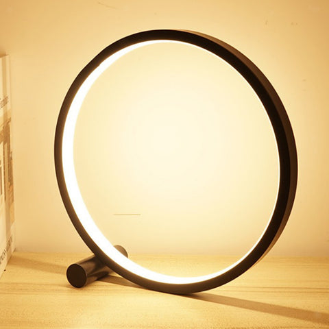 Modern Circle Style Bedside Table Lamp Desk Lamps LED 3000K Warm Light