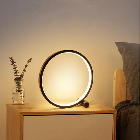 Modern Circle Style Bedside Table Lamp Desk Lamps LED 3000K Warm Light