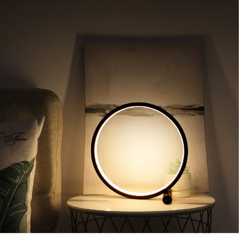 Modern Circle Style Bedside Table Lamp Desk Lamps LED 3000K Warm Light