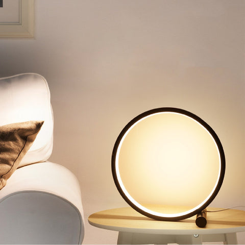 Modern Circle Style Bedside Table Lamp Desk Lamps LED 3000K Warm Light