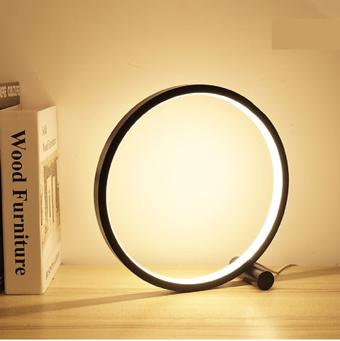Modern Circle Style Bedside Table Lamp Desk Lamps LED 3000K Warm Light
