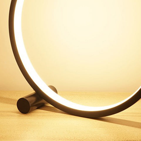 Modern Circle Style Bedside Table Lamp Desk Lamps LED 3000K Warm Light