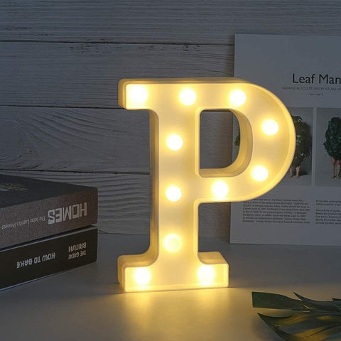 LED Marquee Letter Lights Sign Home Party Wedding Decoration Lights Letter -P