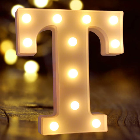LED Marquee Letter Lights Sign Home Party Wedding Decoration Lights Letter -T
