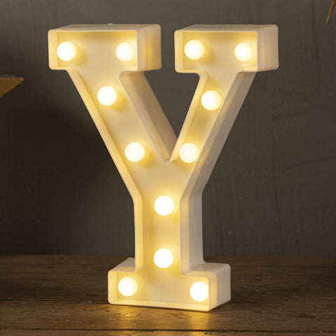LED Marquee Letter Lights Sign Home Party Wedding Decoration Lights Letter -Y