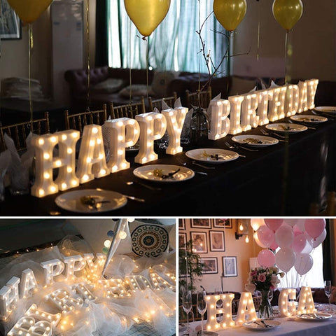 LED Marquee Letter Lights Sign Home Party Wedding Decoration Lights Letter -V